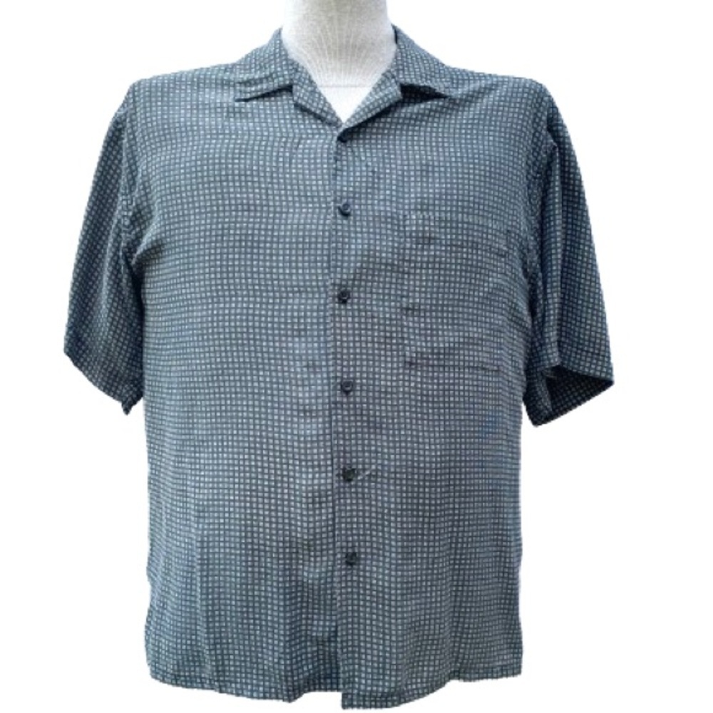 Denver Hayes 100% Silk Tropical Weight Hawaiian Resort Shirt Size L